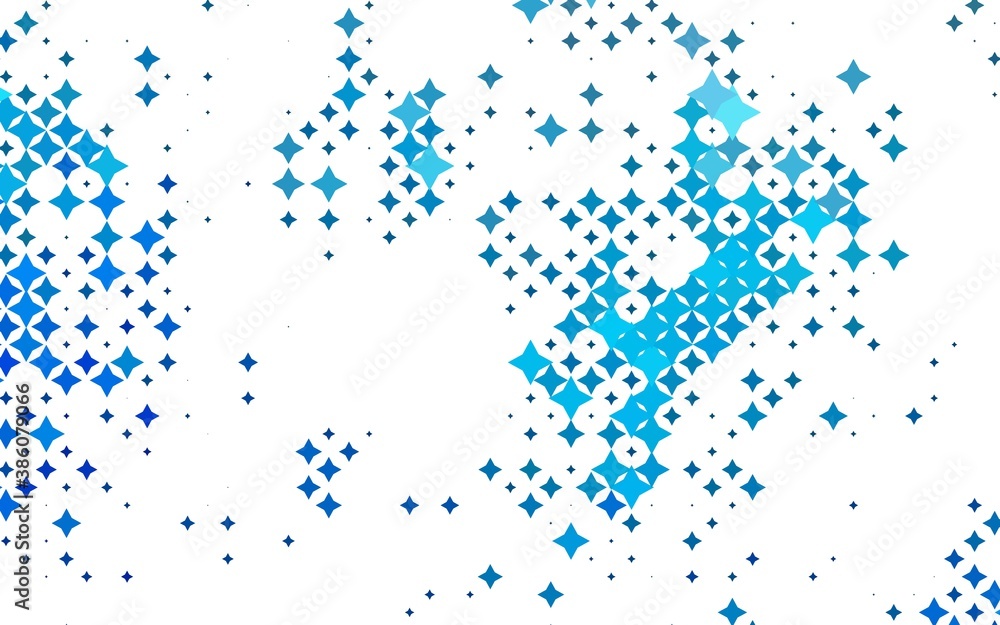 Light BLUE vector layout with bright stars. Light BLUE vector layout with bright stars.