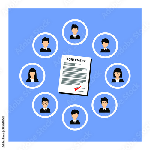 business people and document agrrement, contract