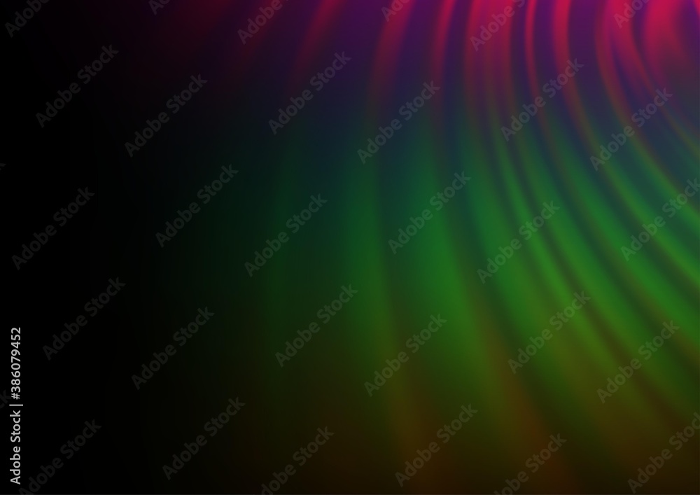 Dark Multicolor, Rainbow vector blurred bright background.