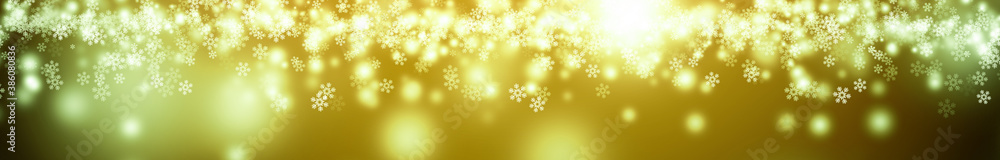 Wide Circle light on yellow background. Panorama blurred of Light gold sparkle background. Wide Circle light on yellow background. Panorama blurred of Light gold sparkle background.