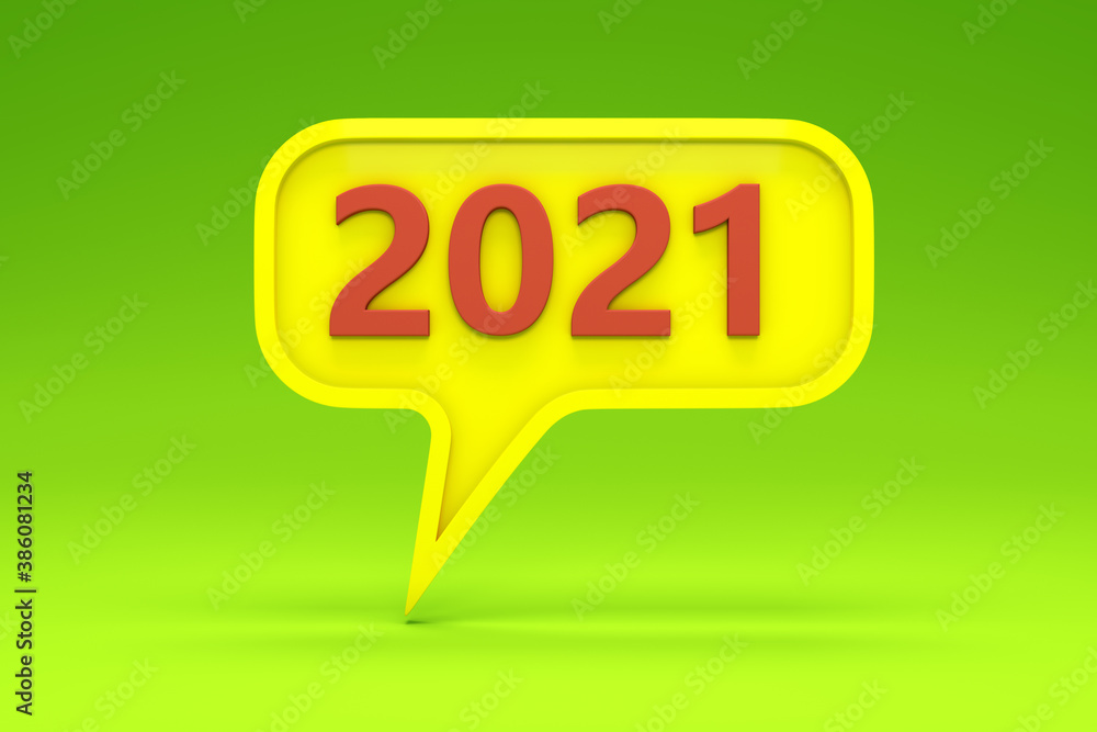 New Year 2021 Creative Design Concept - 3D Rendered Image New Year 2021 Creative Design Concept - 3D Rendered Image