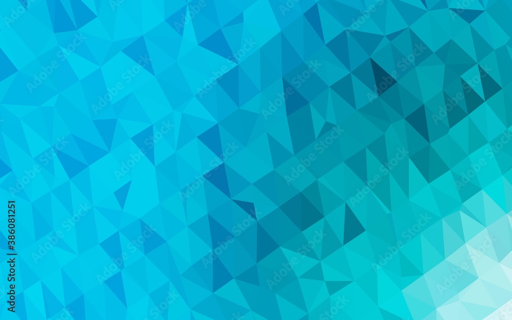 Light BLUE vector abstract mosaic background.