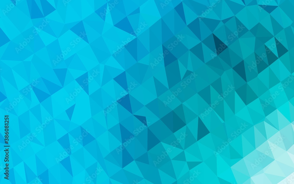 Fototapeta premium Light BLUE vector abstract mosaic background.