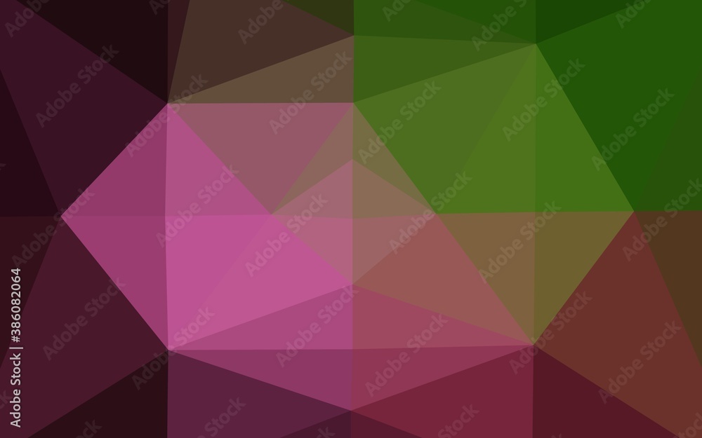 Dark Pink, Green vector triangle mosaic template. Dark Pink, Green vector triangle mosaic template.