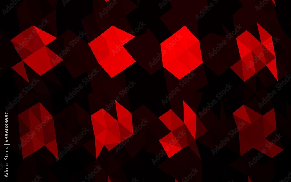 Naklejka premium Light Red vector blurry triangle template.
