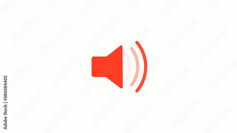 New red color speaker icon on white background, Speaker icon New red color speaker icon on white background, Speaker icon