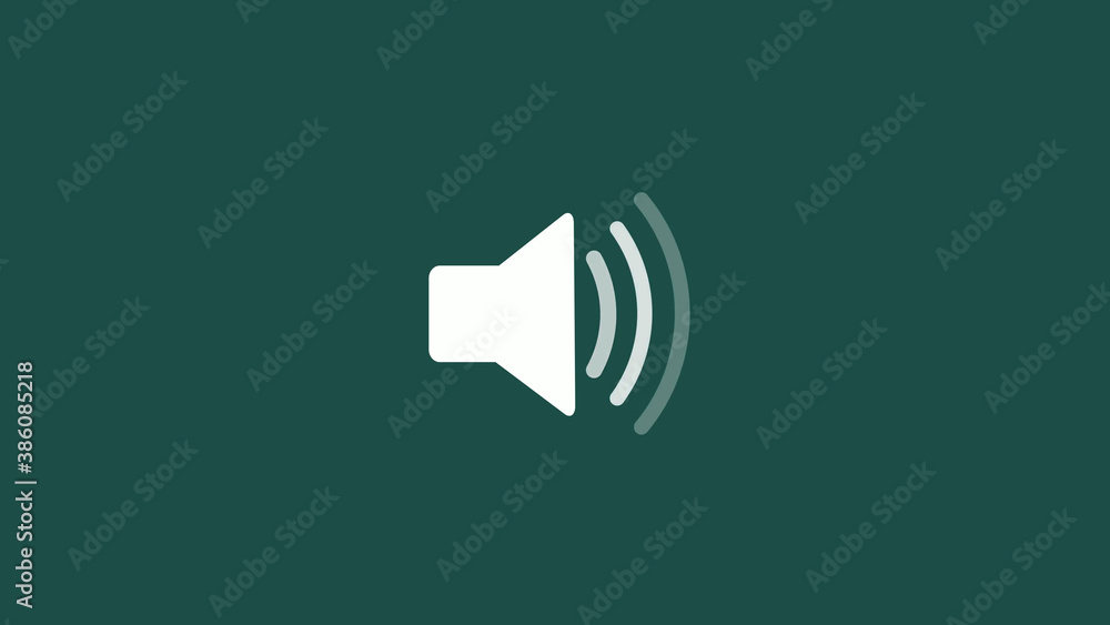 White speaker icon on cyan dark background, Beautiful speaker icon White speaker icon on cyan dark background, Beautiful speaker icon