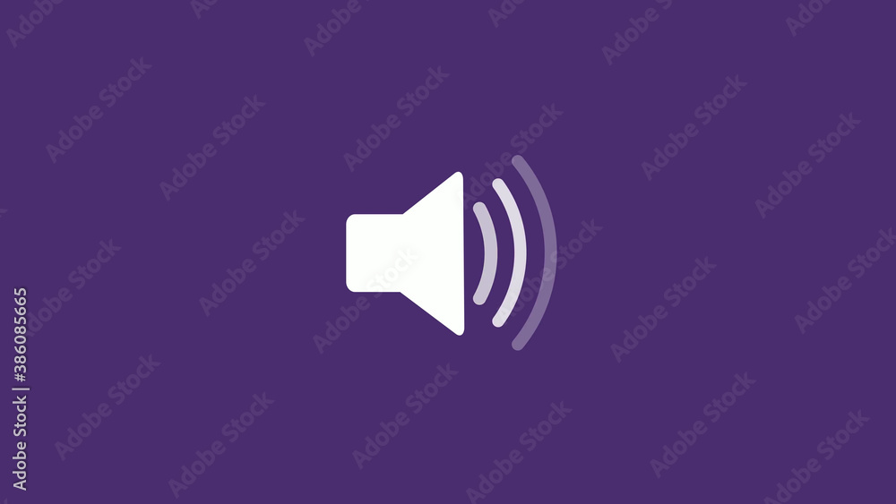 White color speaker icon on purple dark background, New speaker icon White color speaker icon on purple dark background, New speaker icon