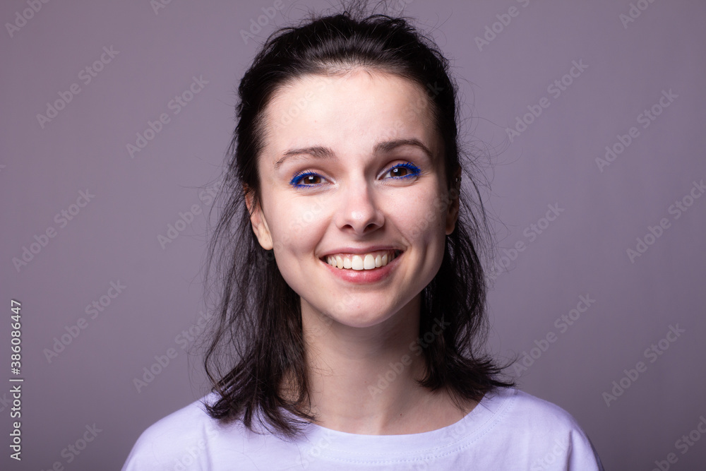 cute girl in a white t-shirt cute girl in a white t-shirt