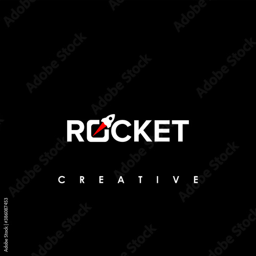 Rocket logo design vector template