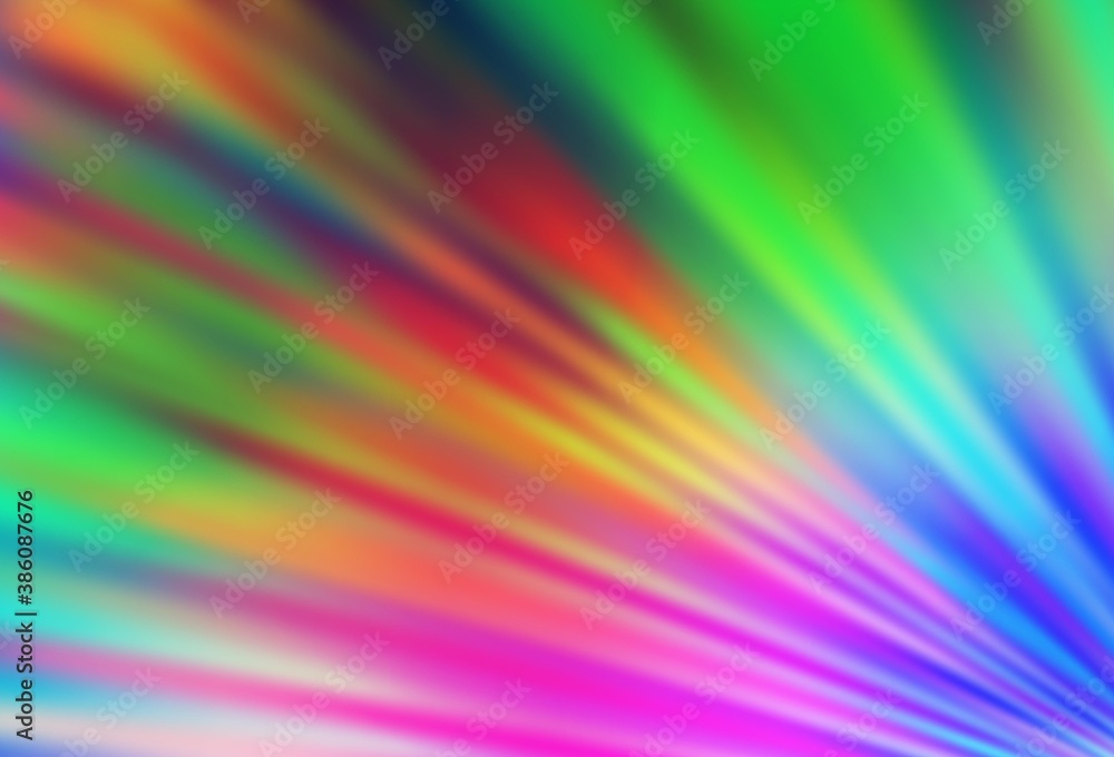 Light Multicolor, Rainbow vector background with straight lines.