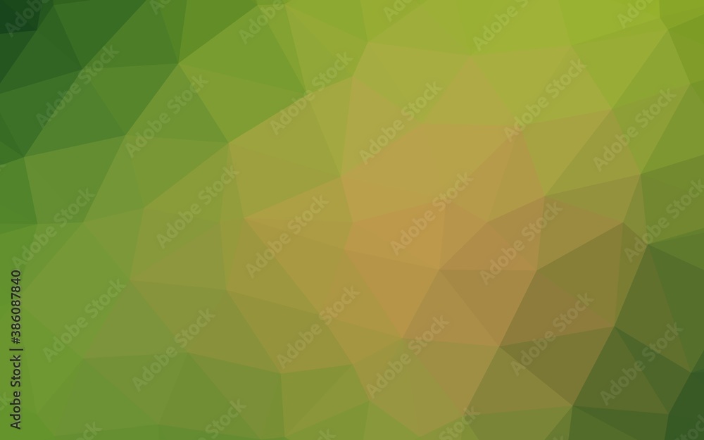 Light Green, Yellow vector triangle mosaic template. Light Green, Yellow vector triangle mosaic template.