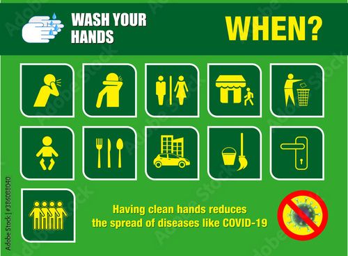 set of wash your hand mandatory sign for employee or warning sign corona virus poster or 2019-ncov viruses  or wash your hand sign concept. eps 10 vector, easy to modify