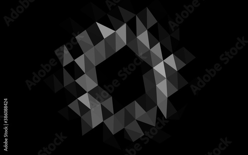 Fototapeta Naklejka Na Ścianę i Meble -  Dark Silver, Gray vector triangle mosaic texture.