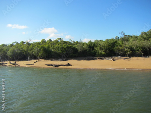 sandy beach on tropical Frankland Island Queensland Australia