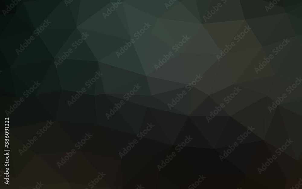 Dark Green vector triangle mosaic cover. Dark Green vector triangle mosaic cover.
