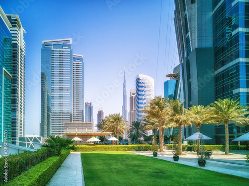 Canvas Print Skyline of downtown Dubai including the Burj Khalifa