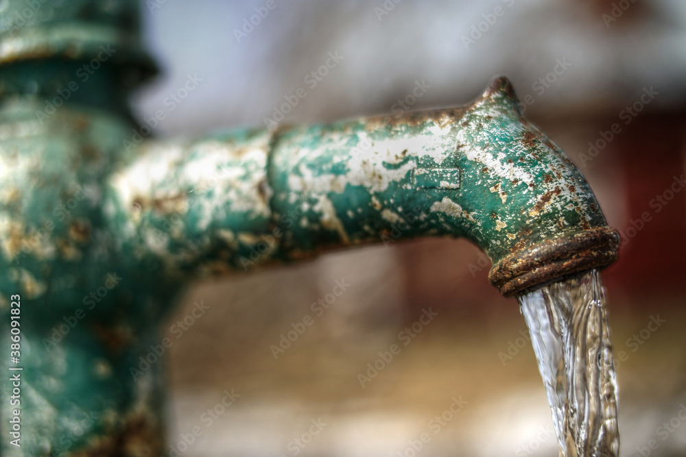 Faucet of old piston pump in Sweden Faucet of old piston pump in Sweden