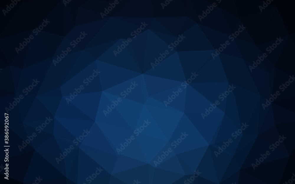 Dark BLUE vector triangle mosaic texture. Dark BLUE vector triangle mosaic texture.