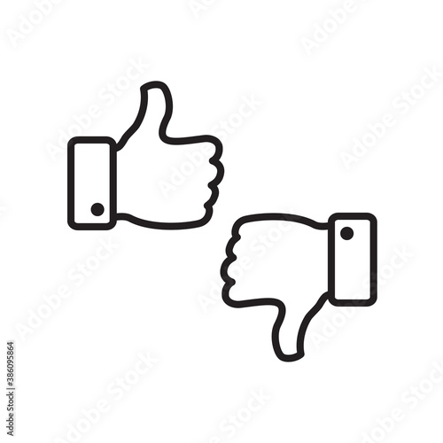 thumb icon vector symbol template