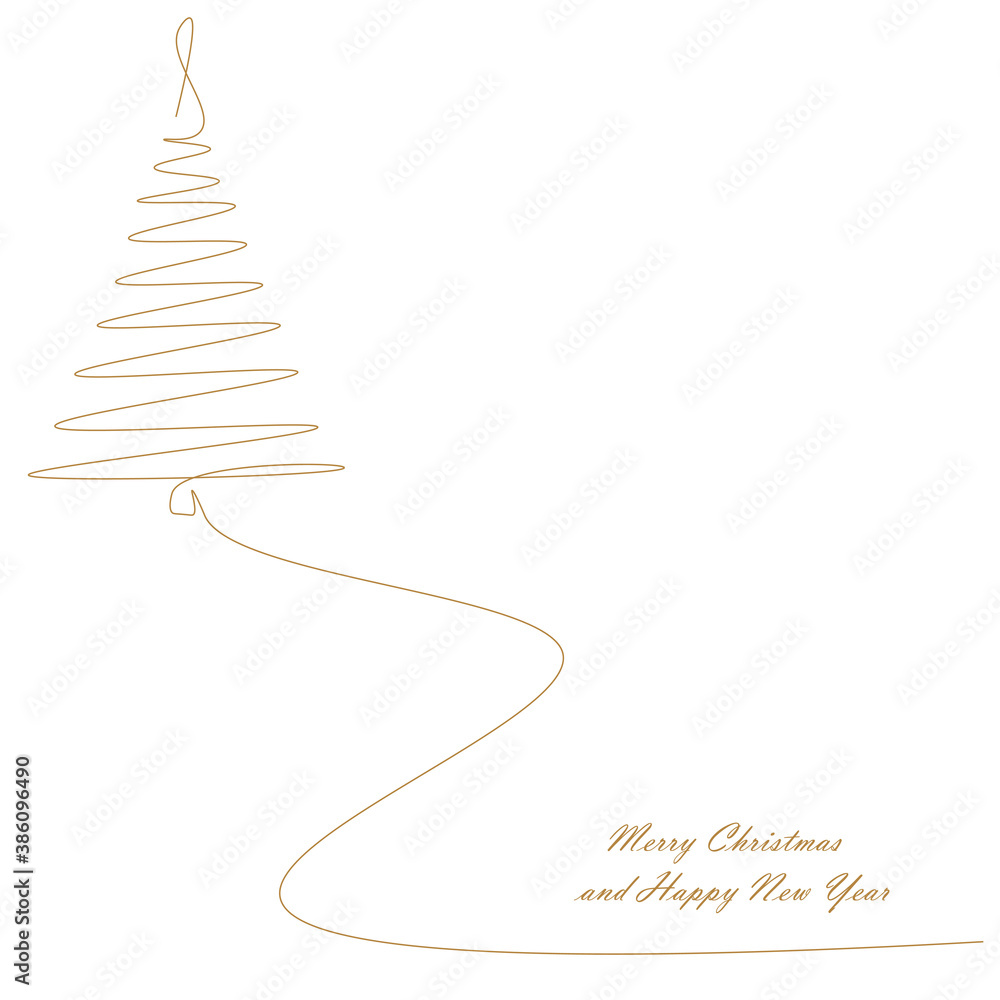 Christmas card with tree. Vector illustration Christmas card with tree. Vector illustration