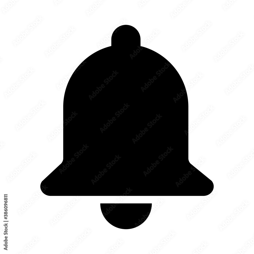 Bell alert icon isolated on white background, black alarm vector illustration symbol, ring web signal Bell alert icon isolated on white background, black alarm vector illustration symbol, ring web signal