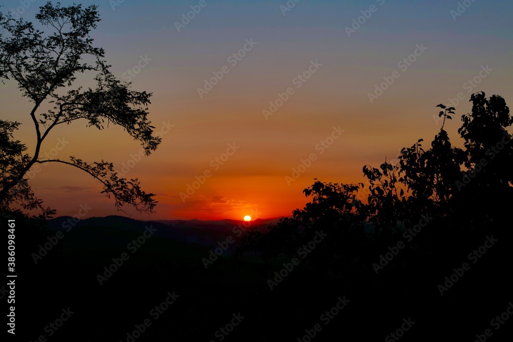 sunset in the mountains sunset in the mountains