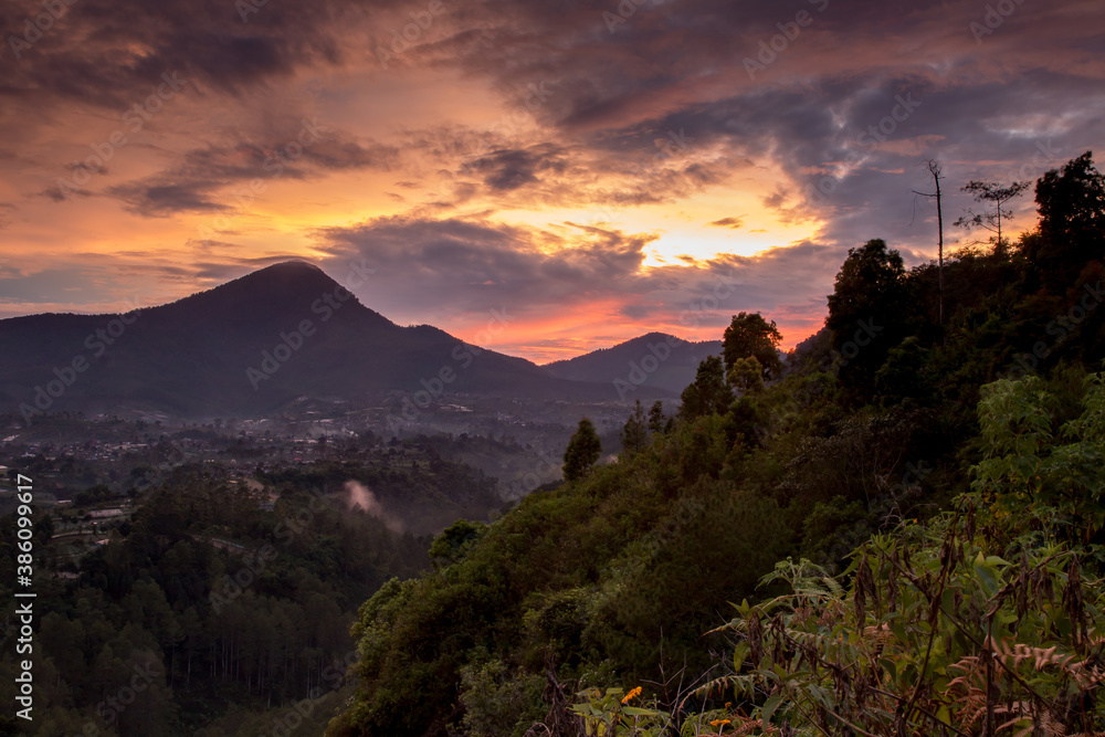 Sunrise in Tebing Keraton , Bandung, Indonesia