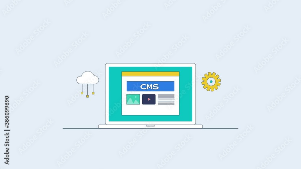 Cms business solution technology, content management system, cloud application. 2d animation video. Cms business solution technology, content management system, cloud application. 2d animation video.