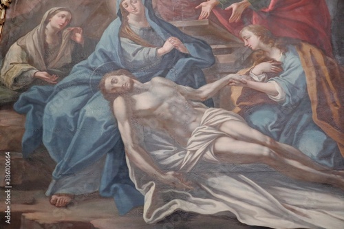 Noto - Deposizione, olio su tela, nella Chiesa di Montevergine