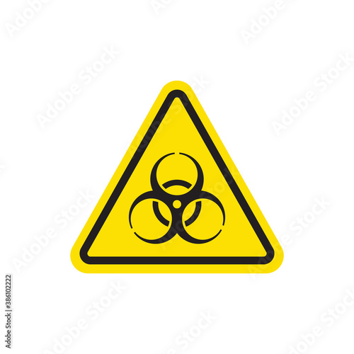 Biohazard icon isolated on white background