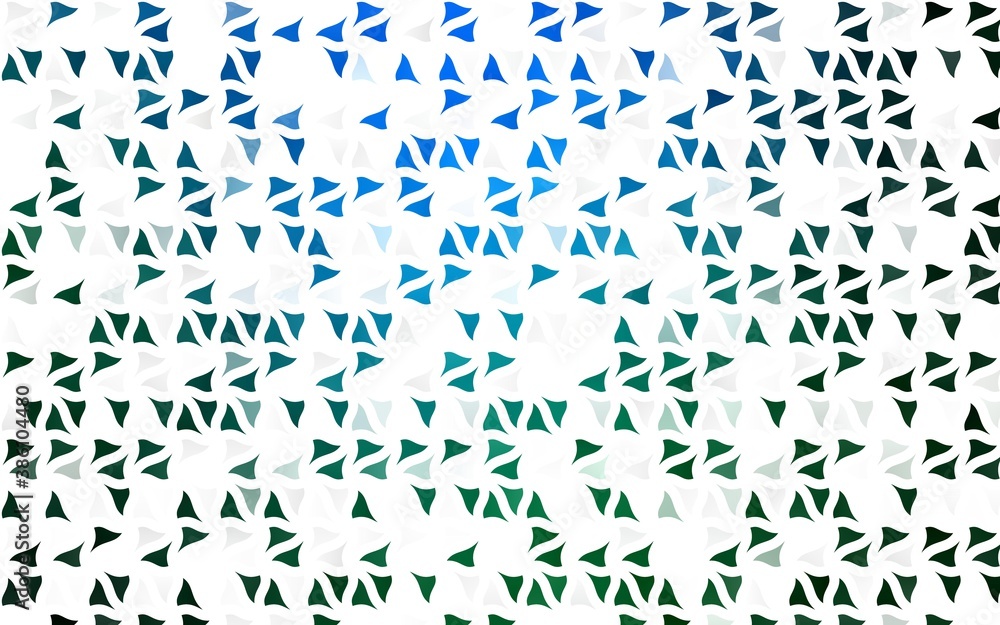 Light Blue, Green vector layout with lines, triangles.