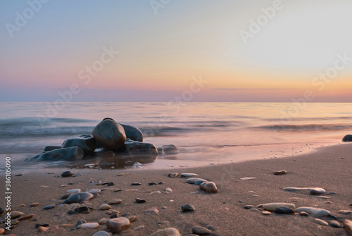Amazing sunset on the Sea, Russia