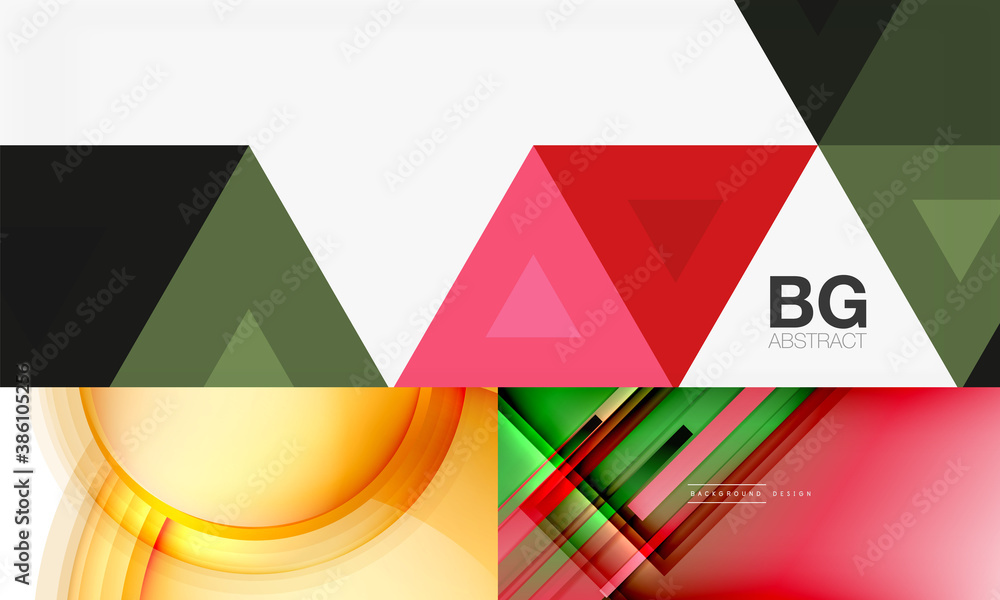 Set of minimal geometric vector backgrounds Set of minimal geometric vector backgrounds