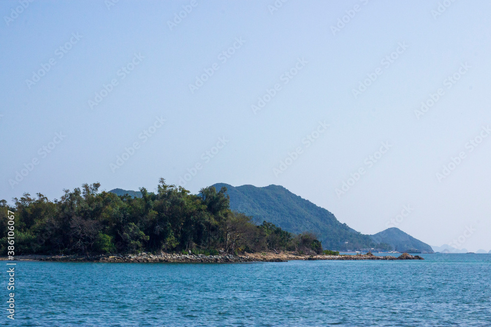 Blue waters ahead. Beautiful Landscape view with mountain. Blue waters ahead. Beautiful Landscape view with mountain.