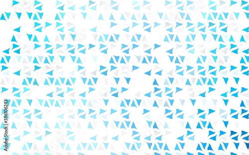 Light BLUE vector background with triangles.