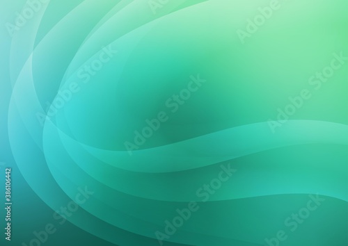 Light Green vector pattern with liquid shapes.