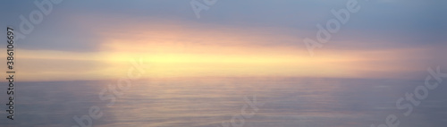 abstract sunset on the lake  landscape water and sky  blurred view freedom nature concept