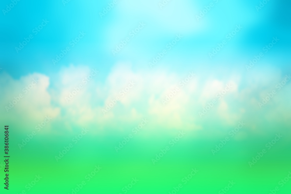 grass sky clouds blurred background, beautiful design spring background