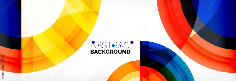 Round shapes, triangles and circles. Modern abstract background Round shapes, triangles and circles. Modern abstract background