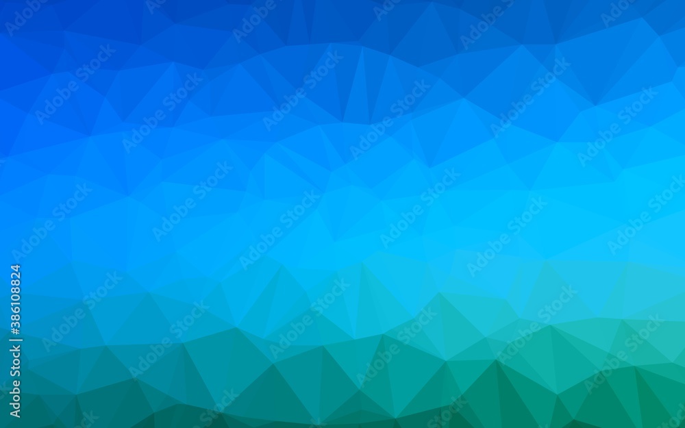 Light Blue, Green vector triangle mosaic cover. Light Blue, Green vector triangle mosaic cover.