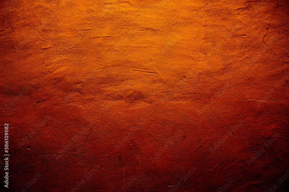 Copper colored wall texture background with textures of different