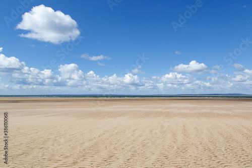 Broughton Bay is is located on the North Gower coast with a large expanse of open sand at low tide in South Wales - UK 