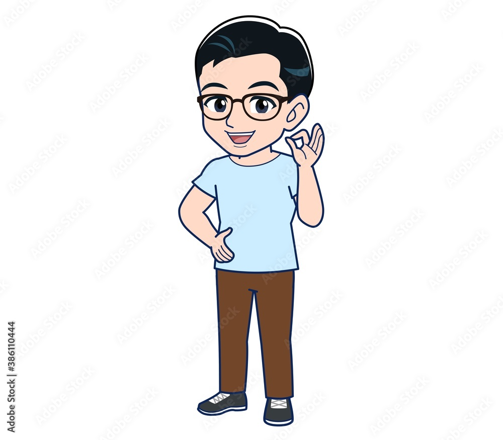 Young man in a light blue T-shirt Young man in a light blue T-shirt