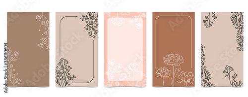 Cute background for social media with magnolia,lavender,flower