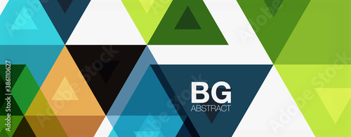Mosaic triangle pattern abstract background for cover, banner, flyer and poster and other template