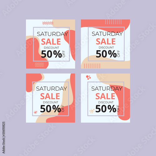 promotional banner design vector for social media pages