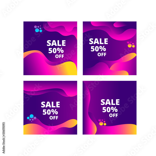 promotional banner design vector for social media pages
