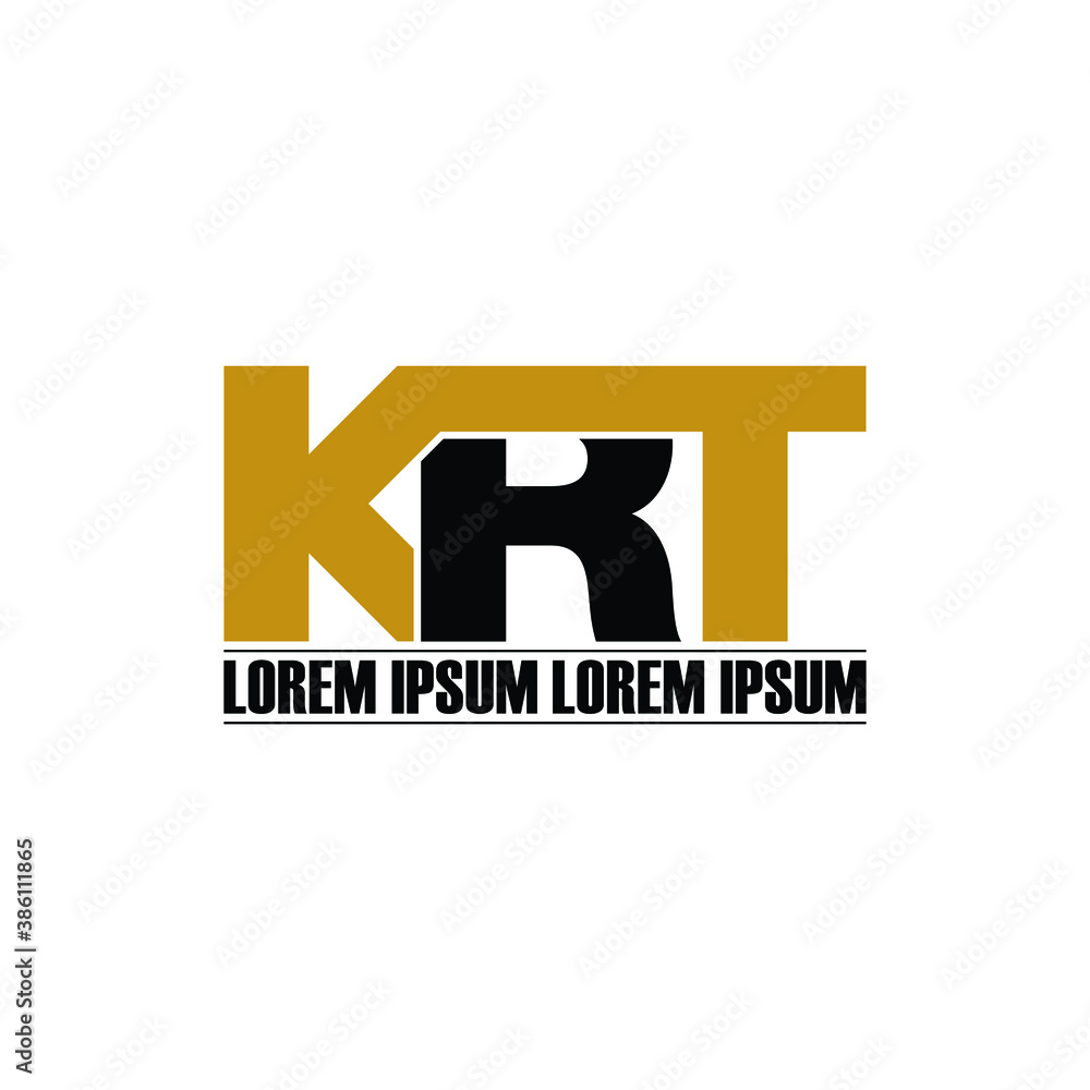 KRT letter monogram logo design vector KRT letter monogram logo design vector