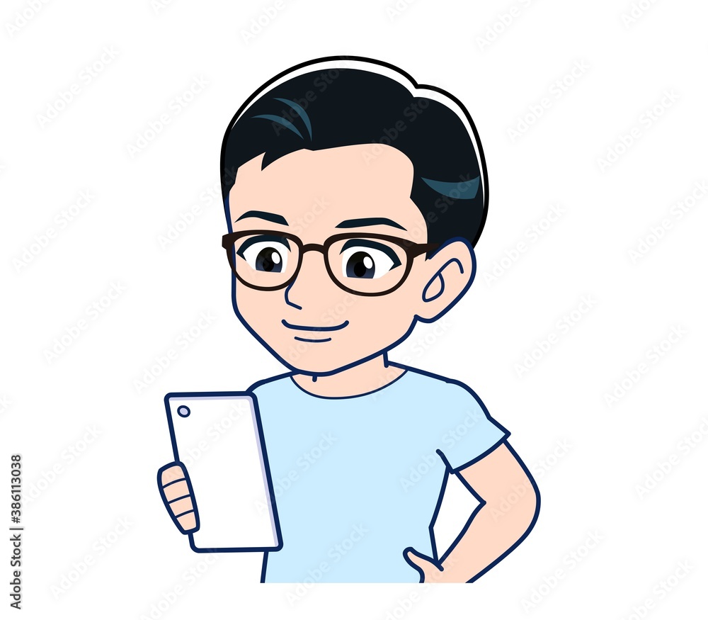Young man in a light blue T-shirt Young man in a light blue T-shirt